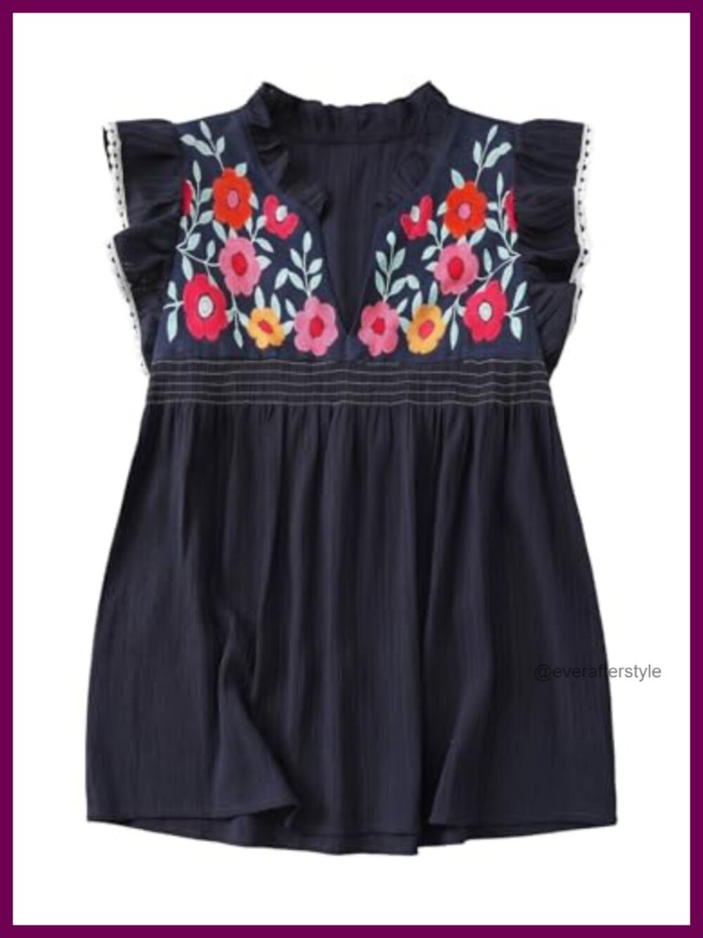 Plus Size Boho Floral Blouse Ruffle Sleeve Notched V Neck Summer Vacation Top